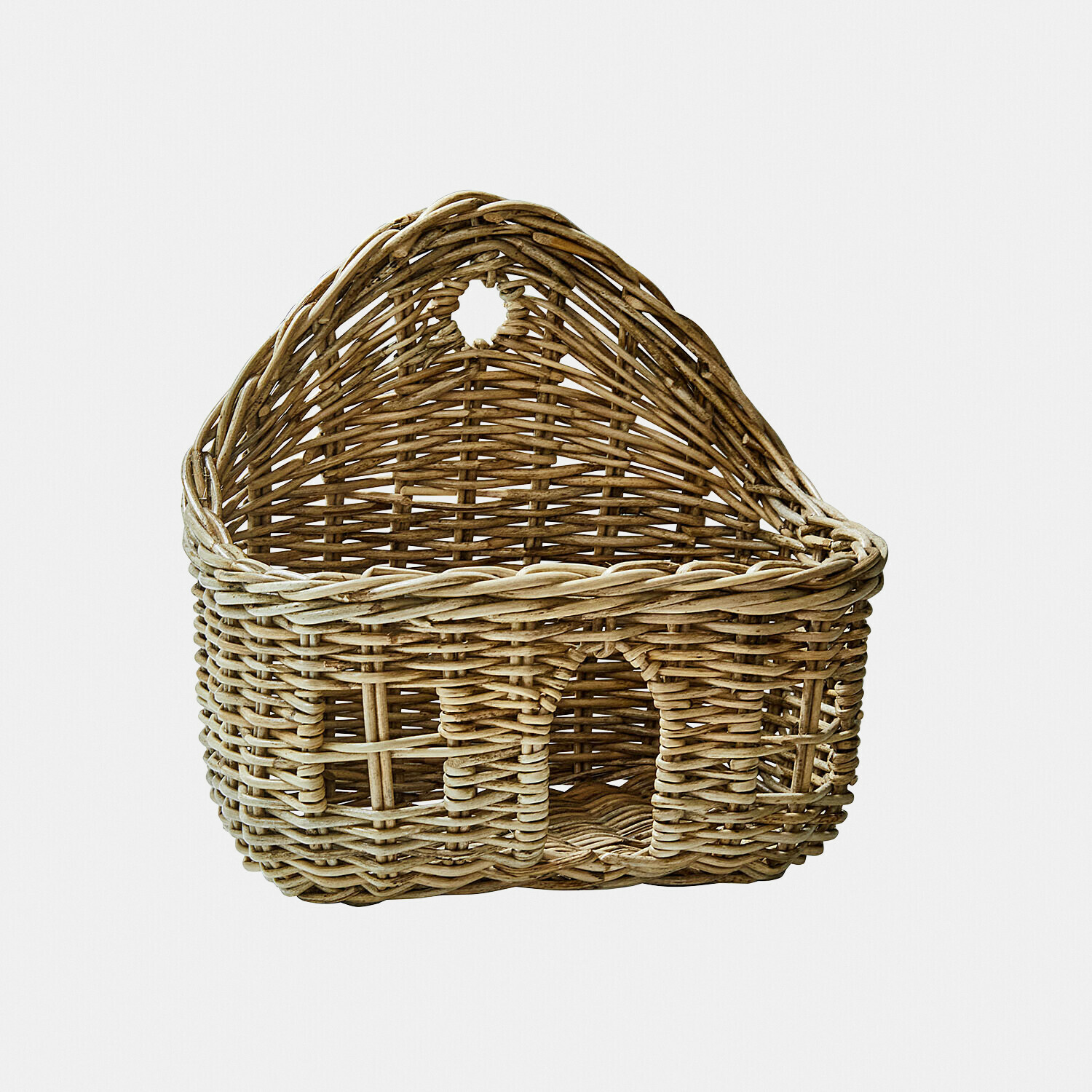 Hauskörbchen Tinytreasure Rattankorb in Hausform in natürlicher Farbe, ideal zur Aufbewahrung und Dekoration