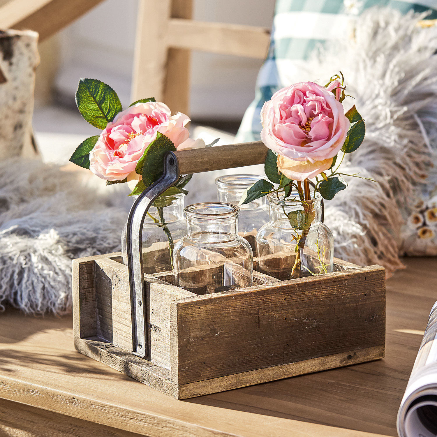 Vase 4er Set mit Korb Reverie