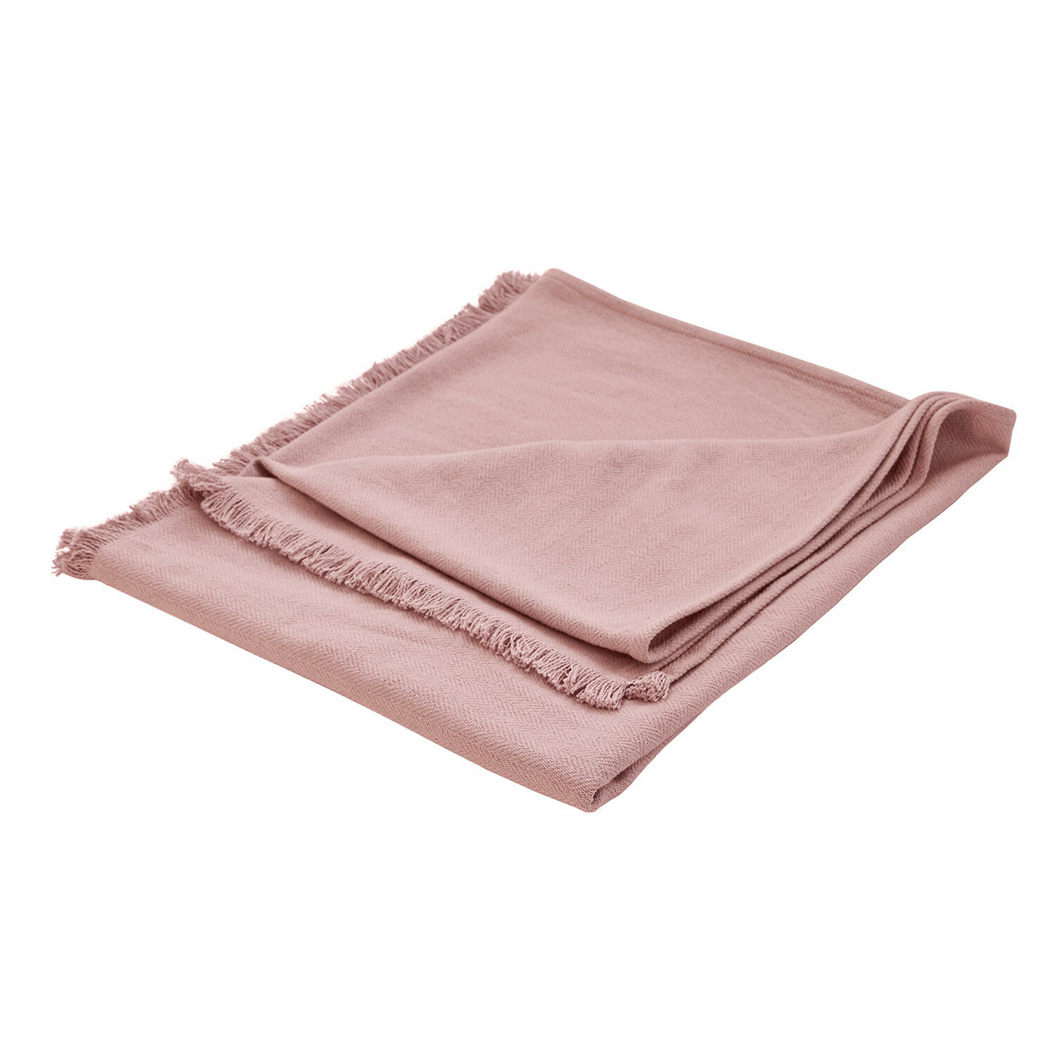 Plaid Herepian Rosa Decke aus weichem Stoff mit Fransen, ideal für Wohnkomfort und Dekoration