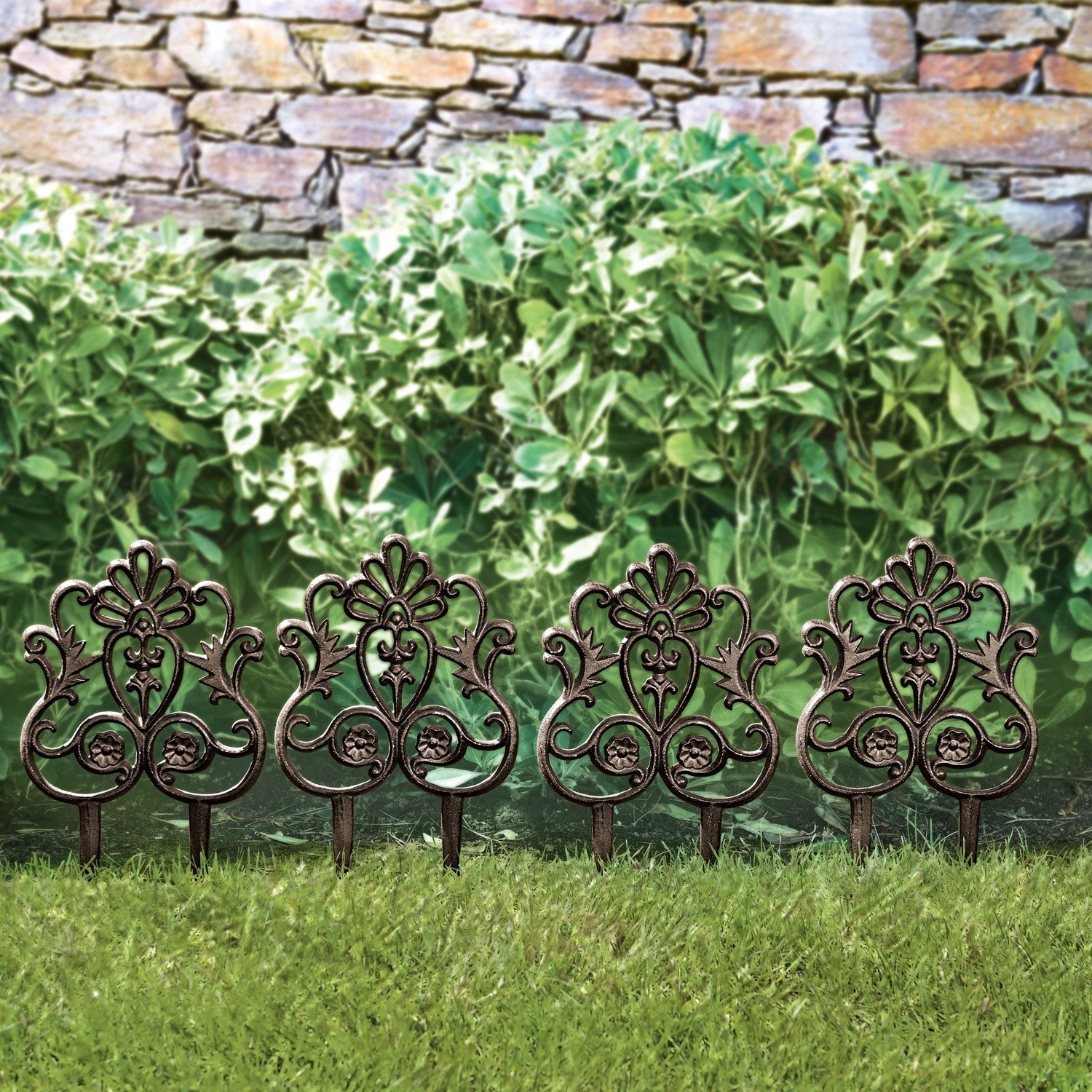 Garten-Ornament 4er Set Rouet