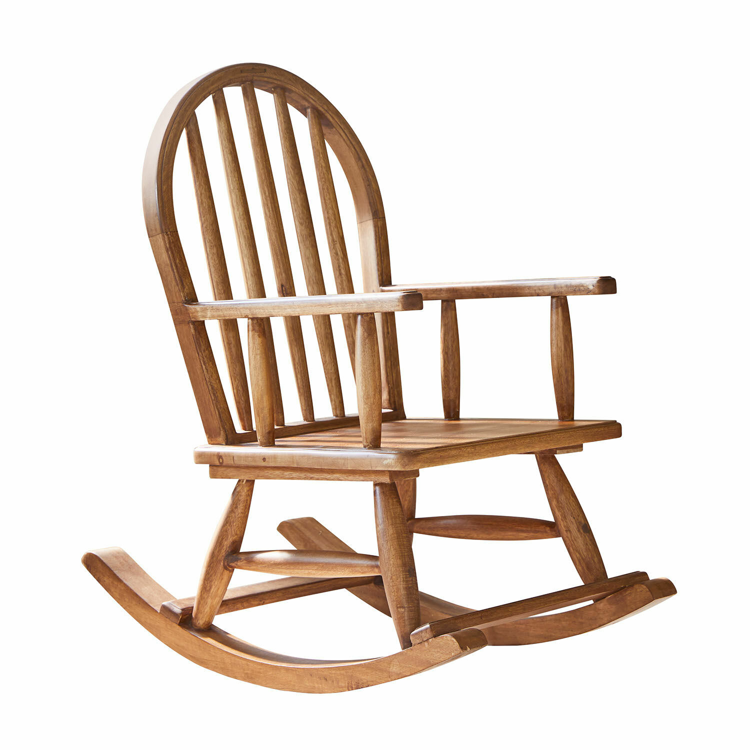 Kinderschaukelstuhl Brenali Klassischer Schaukelstuhl aus Holz in natürlicher Farbe, ideal zum Entspannen im Wohnzimmer