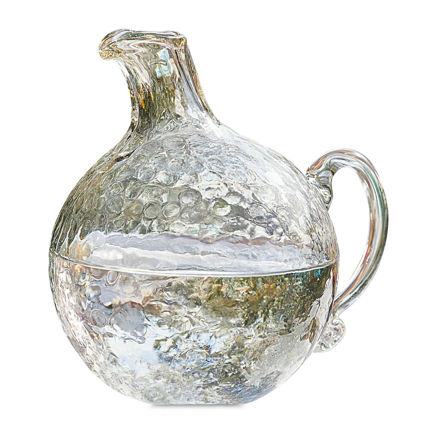 Krug Valters Glaskrug aus klarem Glas mit Blasenstruktur, ideal zum Servieren von Getränken.